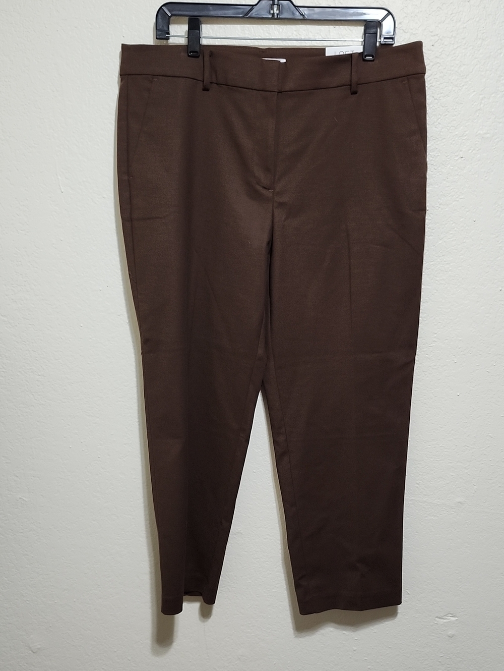 NWT LOFT Brown Cropped Trousers Ankle Pants – Women's Sz 12 Chocolate Brown